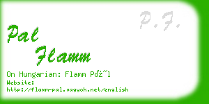 pal flamm business card